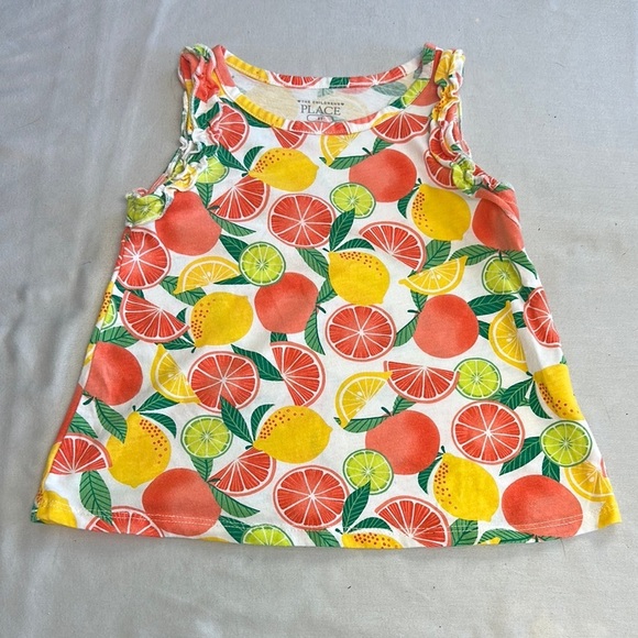 The Children's Place - Red and Yellow Tank Top with Citrus Print - Picture 1 of 4